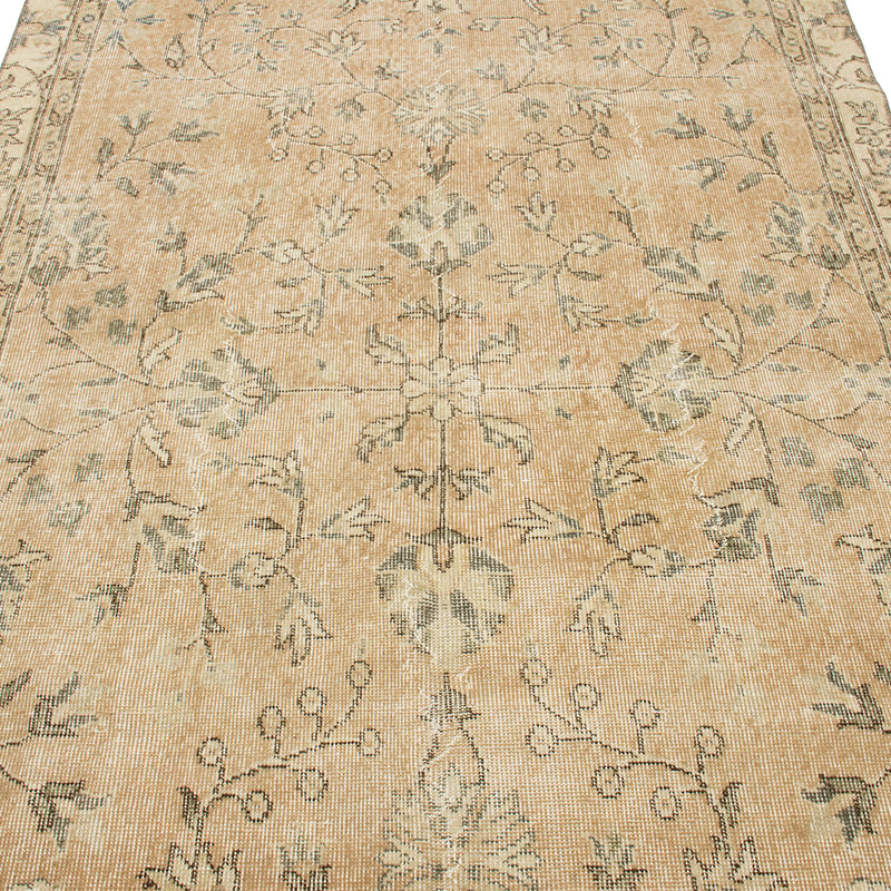 Vintage Turkish Hand-Knotted Rug - 4' 9" x 9'  (57" x 108") - K0092715