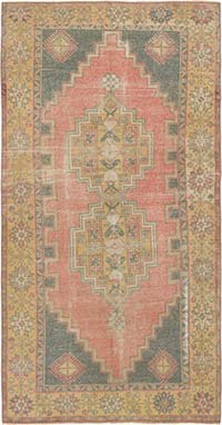 Vintage Turkish Hand-Knotted Rug - 3' 8" x 6' 11" (44" x 83")