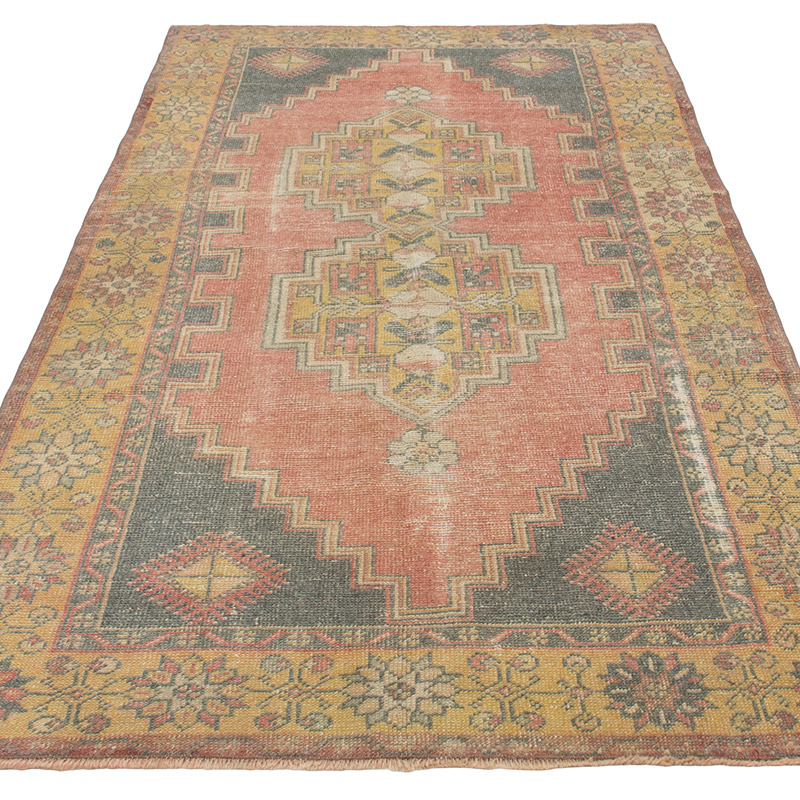 El Dokuma Vintage Halı - 112 cm x 210 cm - K0092716