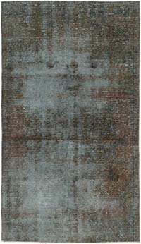 Boyalı El Dokuma Vintage Halı - 134 cm x 230 cm