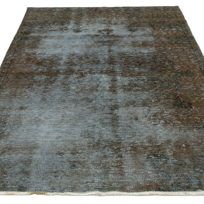 Over-dyed Vintage Hand-Knotted Turkish Rug - 4' 5" x 7' 7" (53" x 91") - K0092722