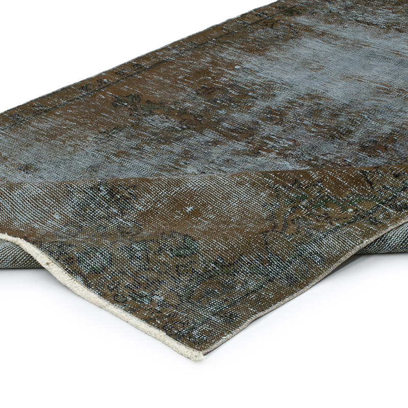 Over-dyed Vintage Hand-Knotted Turkish Rug - 4' 5" x 7' 7" (53" x 91") - K0092722