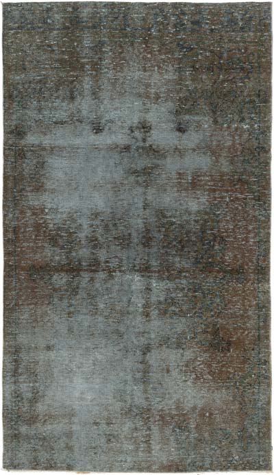 Over-dyed Vintage Hand-Knotted Turkish Rug - 4' 5" x 7' 7" (53" x 91")