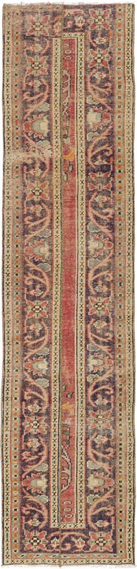 Vintage Turkish Hand-Knotted Runner - 2' 4" x 9' 3" (28" x 111")