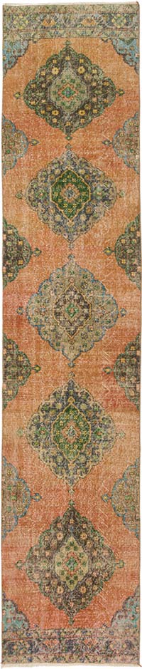 Vintage Turkish Hand-Knotted Runner - 2' 8" x 12' 6" (32" x 150")