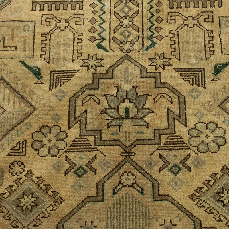 El Dokuma Yuvarlak Vintage Halı - K0092726