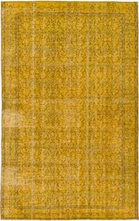Over-dyed Vintage Hand-Knotted Turkish Rug - 5' 6" x 8' 9" (66" x 105")