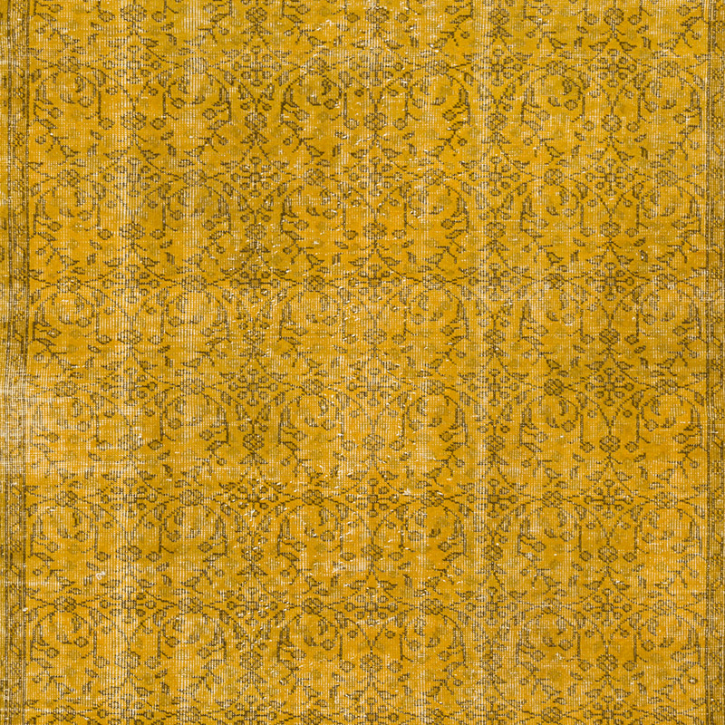 Over-dyed Vintage Hand-Knotted Turkish Rug - 5' 6" x 8' 9" (66" x 105") - K0092729