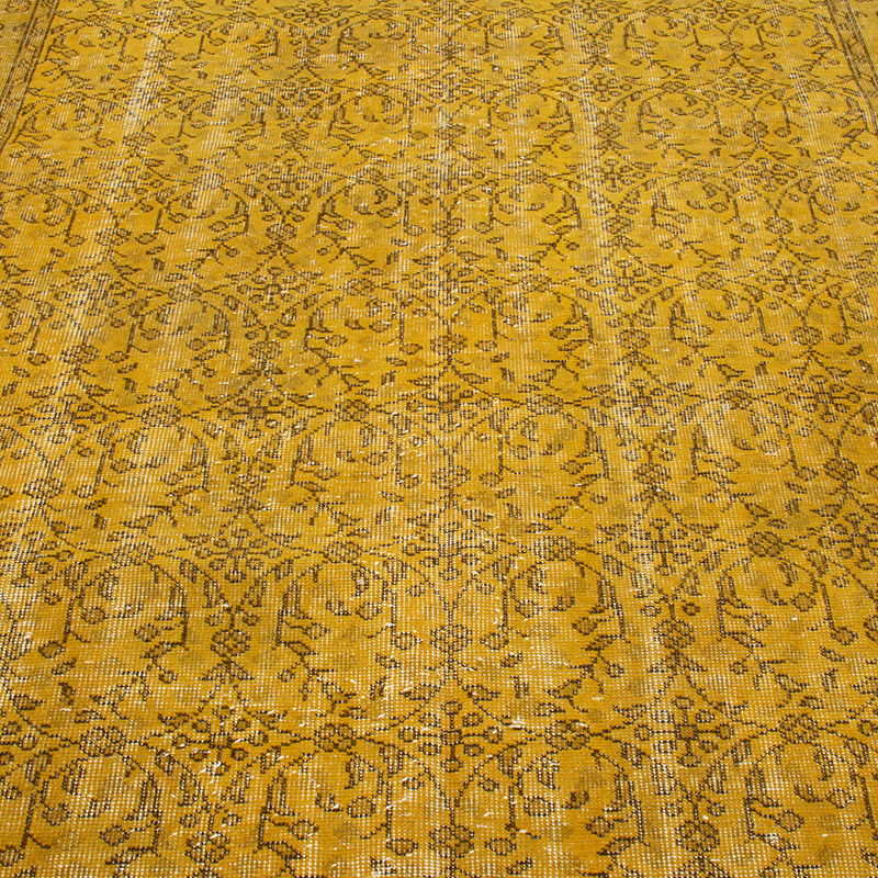 Over-dyed Vintage Hand-Knotted Turkish Rug - 5' 6" x 8' 9" (66" x 105") - K0092729