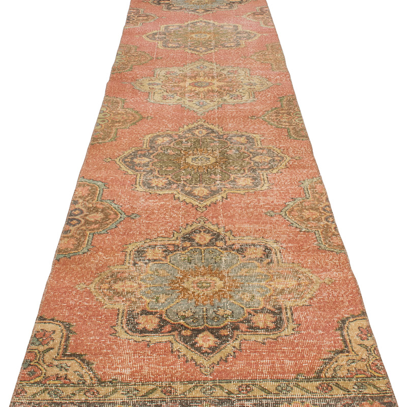 Vintage Turkish Hand-Knotted Runner - 2' 8" x 12' 11" (32" x 155") - K0092733