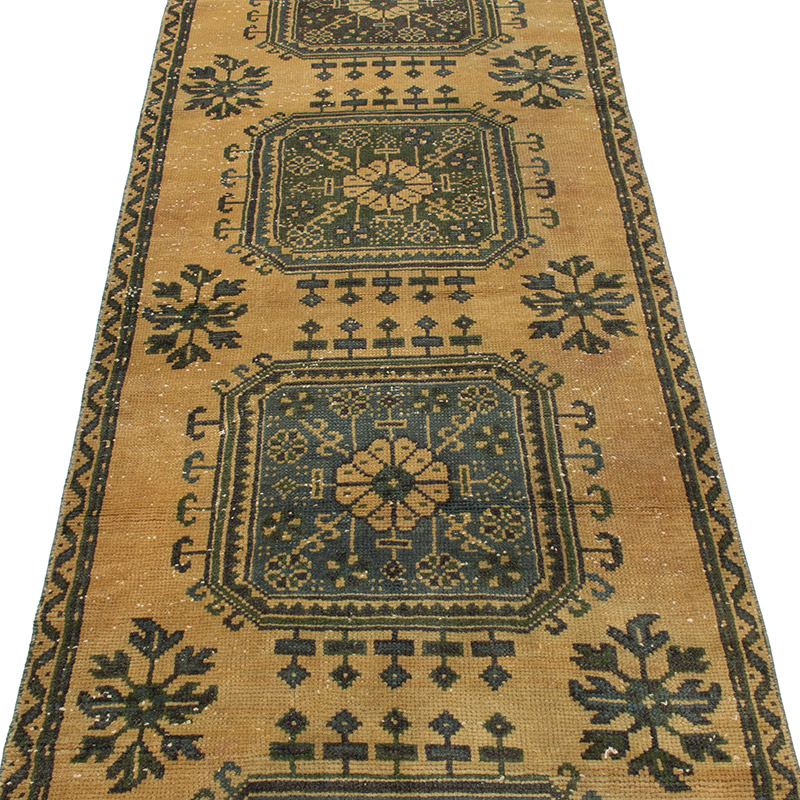 Vintage Turkish Hand-Knotted Runner - 2' 10" x 11' 4" (34" x 136") - K0092734