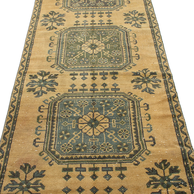 Vintage Turkish Hand-Knotted Runner - 2' 10" x 11' 4" (34" x 136") - K0092734