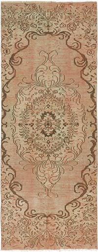 Over-dyed Vintage Hand-Knotted Turkish Rug - 3' 7" x 9' 2" (43" x 110")