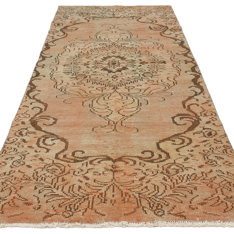 Over-dyed Vintage Hand-Knotted Turkish Rug - 3' 7" x 9' 2" (43" x 110") - K0092736