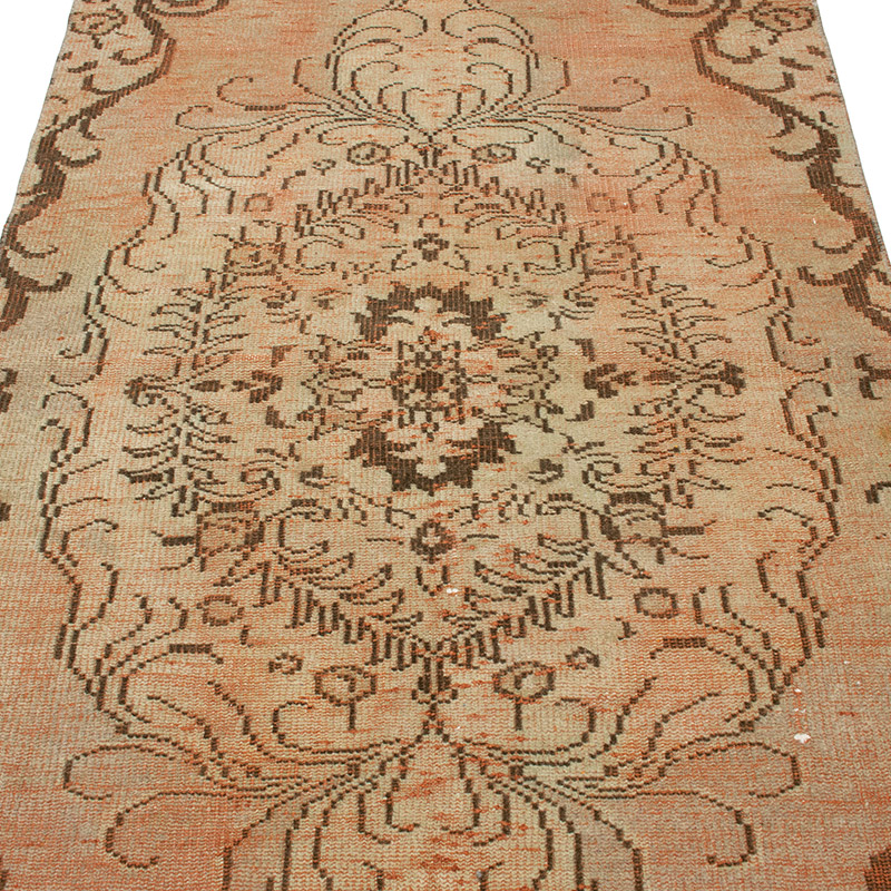 Over-dyed Vintage Hand-Knotted Turkish Rug - 3' 7" x 9' 2" (43" x 110") - K0092736