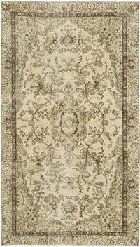Vintage Turkish Hand-Knotted Rug - 5'  x 8' 10" (60" x 106")
