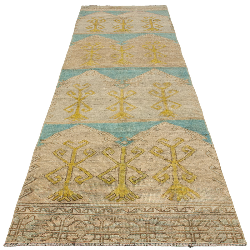 Vintage Turkish Hand-Knotted Runner - 2' 11" x 10' 3" (35" x 123") - K0092739
