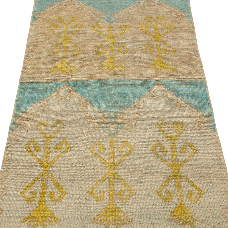 Vintage Turkish Hand-Knotted Runner - 2' 11" x 10' 3" (35" x 123") - K0092739