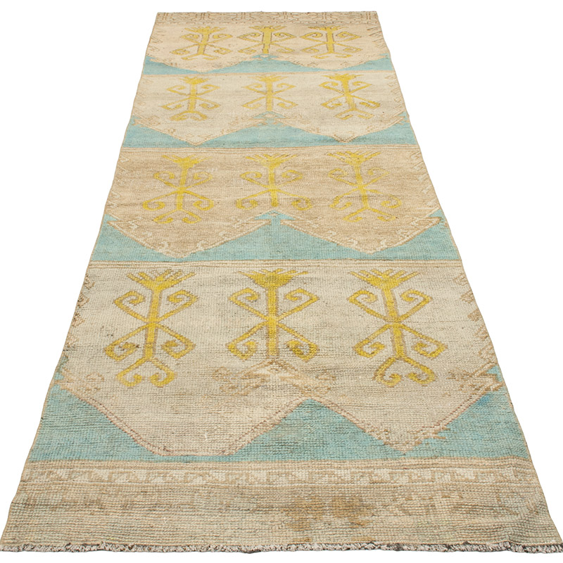 Vintage Turkish Hand-Knotted Runner - 2' 11" x 10' 3" (35" x 123") - K0092739