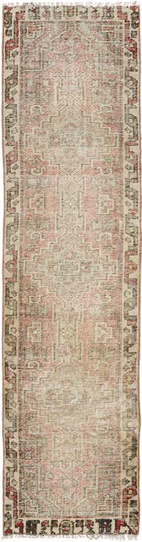 Vintage Turkish Hand-Knotted Runner - 2' 2" x 8' 5" (26" x 101")