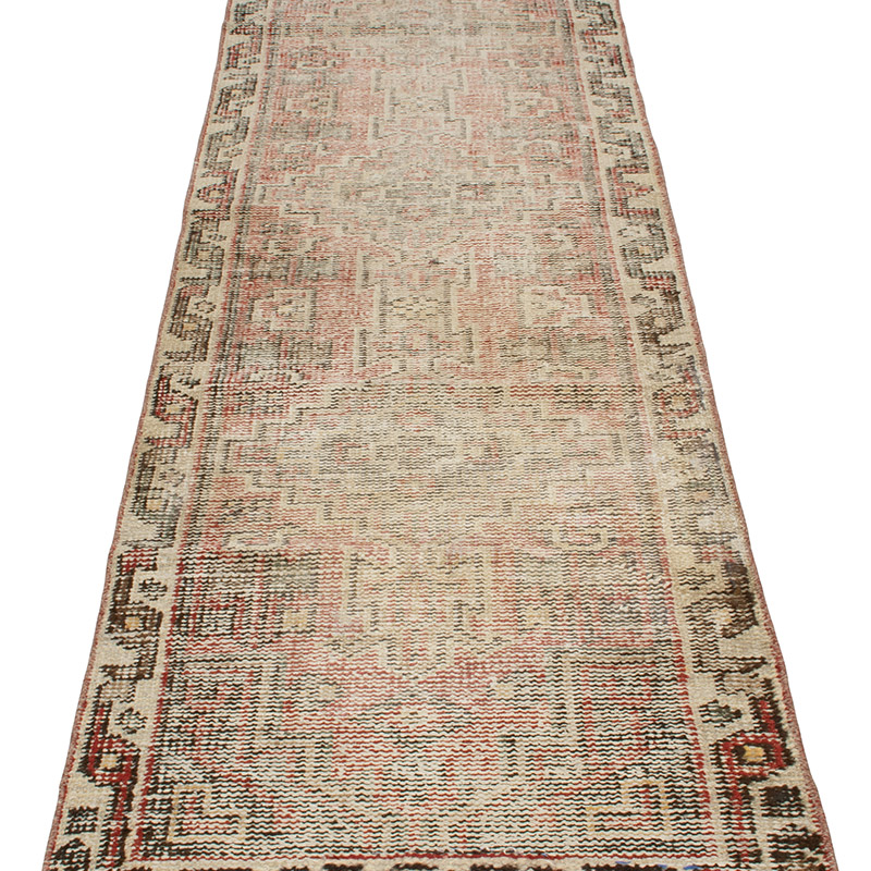 Pasillo Vintage Turco Anudado a Mano - 67 cm x 256 cm - K0092740