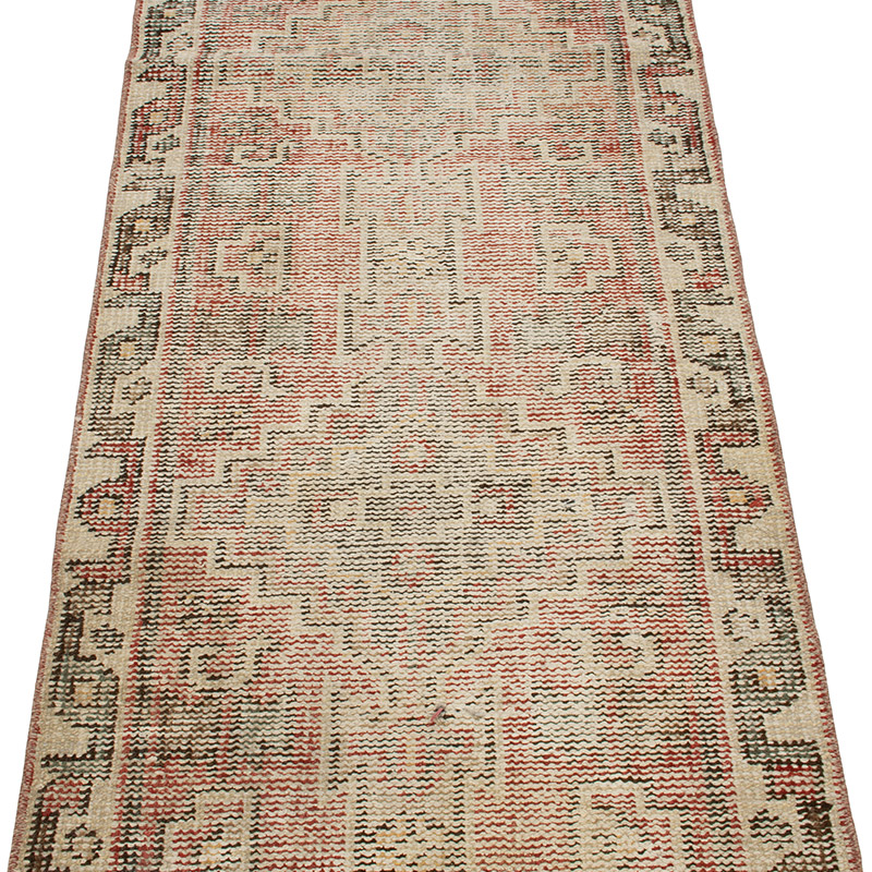 Pasillo Vintage Turco Anudado a Mano - 67 cm x 256 cm - K0092740