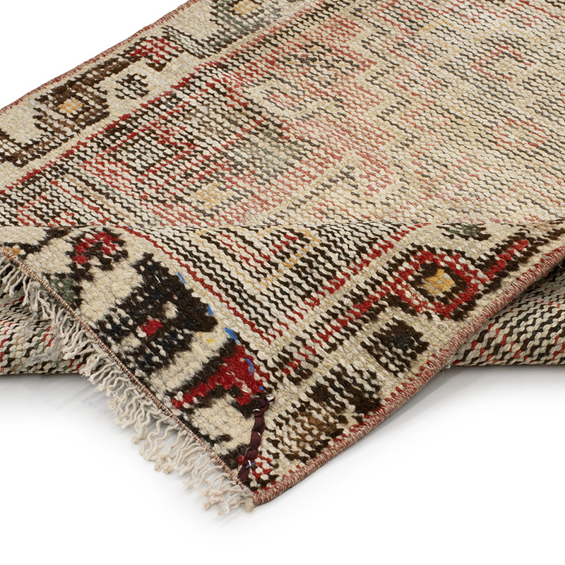 Pasillo Vintage Turco Anudado a Mano - 67 cm x 256 cm - K0092740
