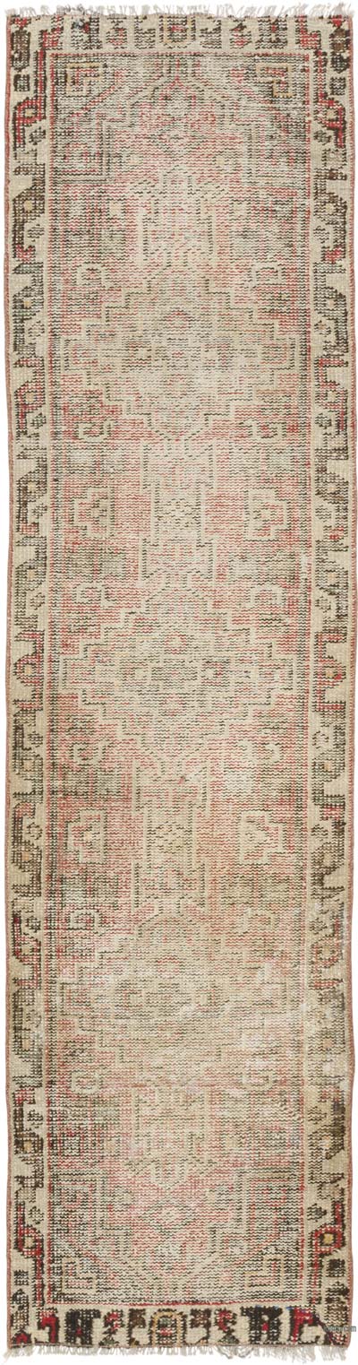 Pasillo Vintage Turco Anudado a Mano - 67 cm x 256 cm