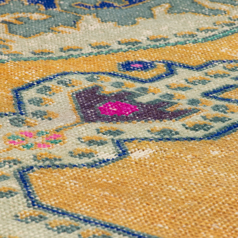 Alfombra Vintage Turca Anudada a Mano - 128 cm x 223 cm - K0092741
