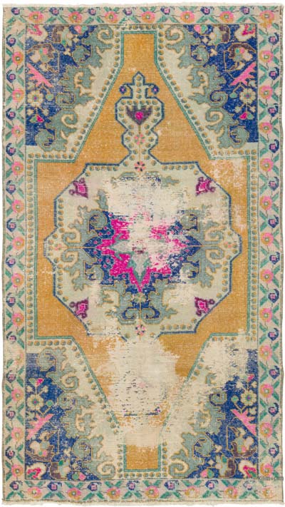 Vintage Turkish Hand-Knotted Rug - 4' 2" x 7' 4" (50" x 88")