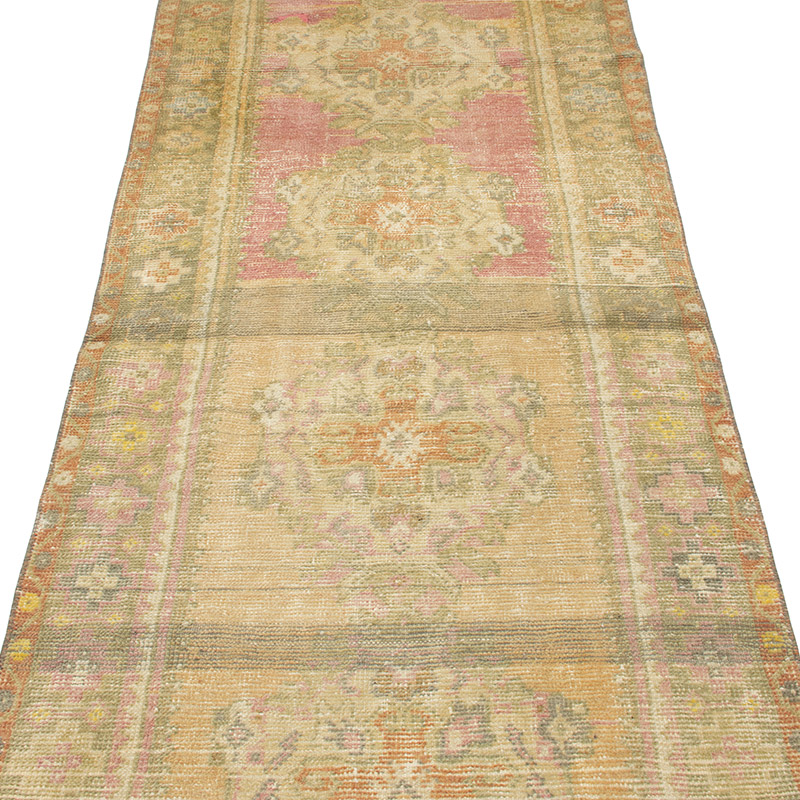 Vintage Turkish Hand-Knotted Runner - 3' 2" x 9' 1" (38" x 109") - K0092742