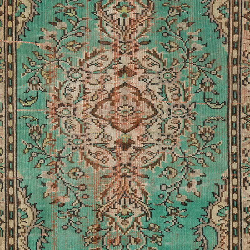 Vintage Turkish Hand-Knotted Rug - 4' 11" x 7' 9" (59" x 93") - K0092743