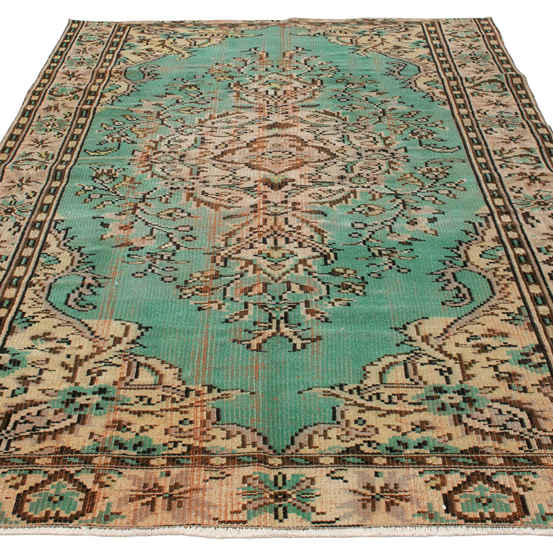 Vintage Turkish Hand-Knotted Rug - 4' 11" x 7' 9" (59" x 93") - K0092743