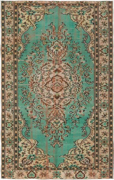 Vintage Turkish Hand-Knotted Rug - 4' 11" x 7' 9" (59" x 93")