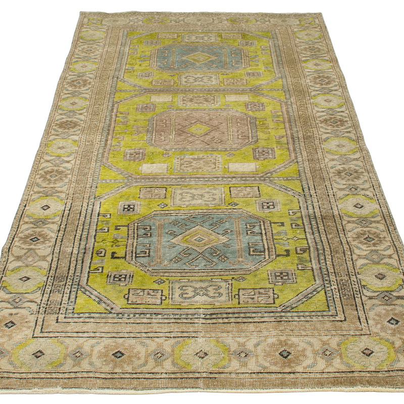 Vintage Turkish Hand-Knotted Rug - 2' 11" x 6' 1" (35" x 73") - K0092746