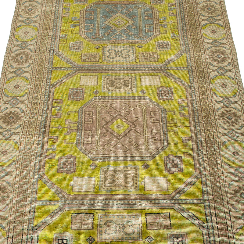 Vintage Turkish Hand-Knotted Rug - 2' 11" x 6' 1" (35" x 73") - K0092746