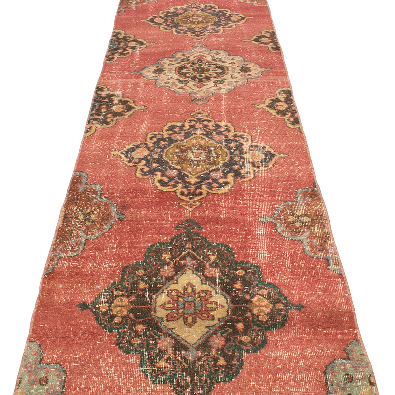 Vintage Turkish Hand-Knotted Runner - 2' 4" x 12' 3" (28" x 147") - K0092748