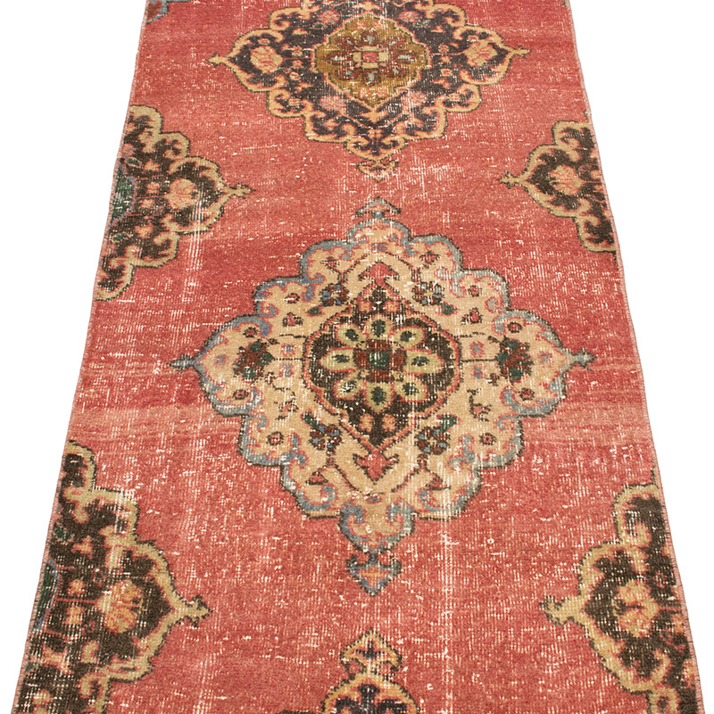 Vintage Turkish Hand-Knotted Runner - 2' 4" x 12' 3" (28" x 147") - K0092748