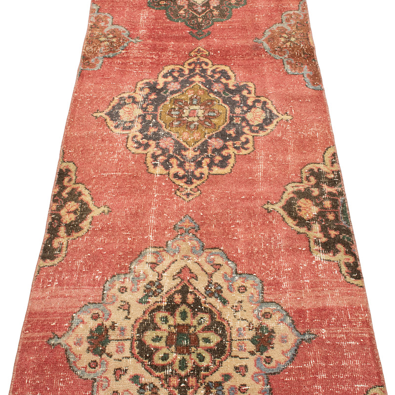Vintage Turkish Hand-Knotted Runner - 2' 4" x 12' 3" (28" x 147") - K0092748