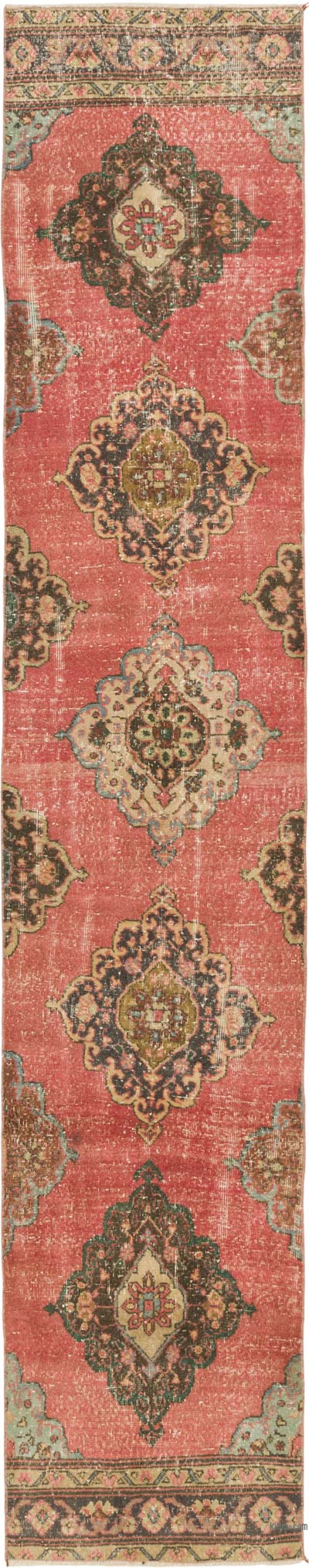 Vintage Turkish Hand-Knotted Runner - 2' 4" x 12' 3" (28" x 147")