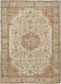 Vintage Turkish Hand-Knotted Rug - 6' 9" x 9' 3" (81" x 111")