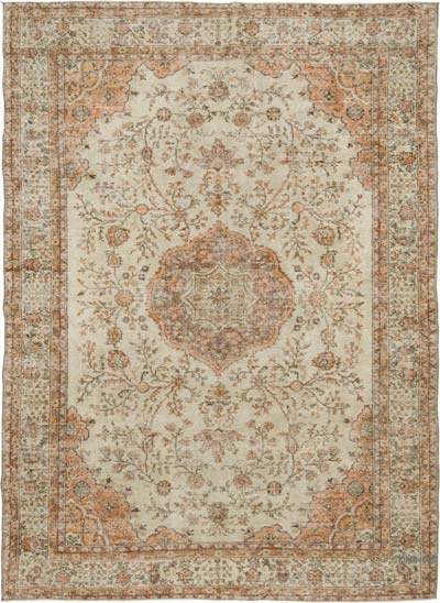 Vintage Turkish Hand-Knotted Rug - 6' 9" x 9' 3" (81" x 111")