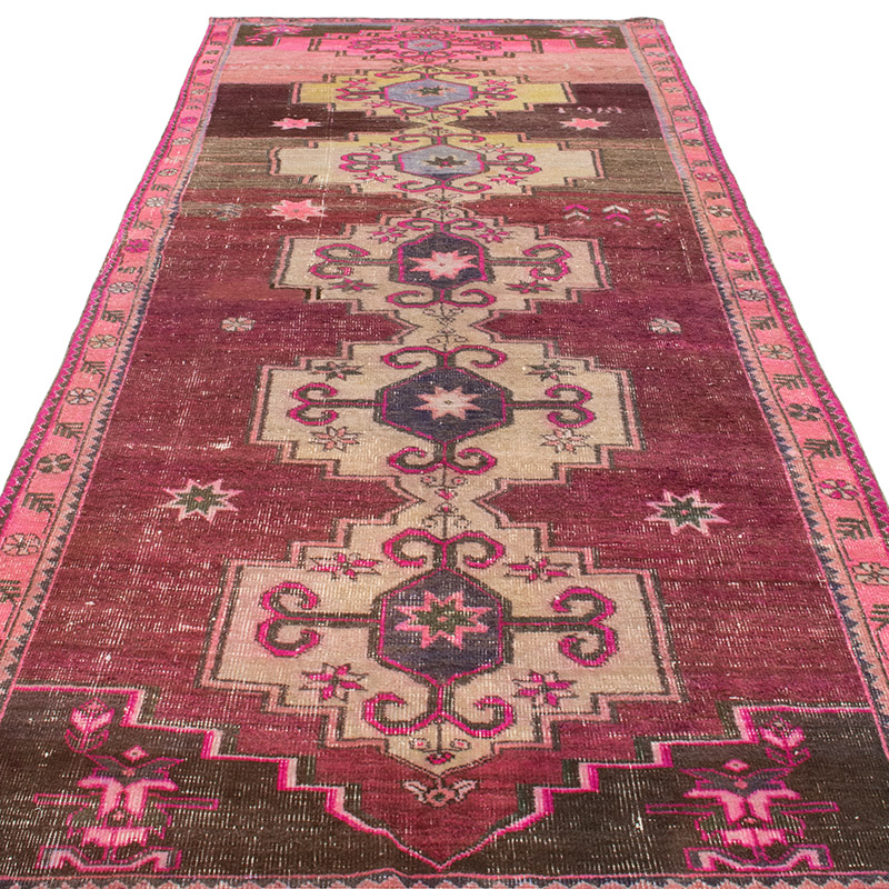 Vintage Turkish Hand-Knotted Runner - 4' 9" x 13'  (57" x 156") - K0092751
