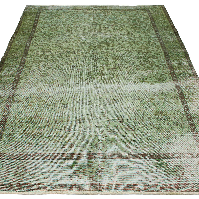 Over-dyed Vintage Hand-Knotted Turkish Rug - K0092752