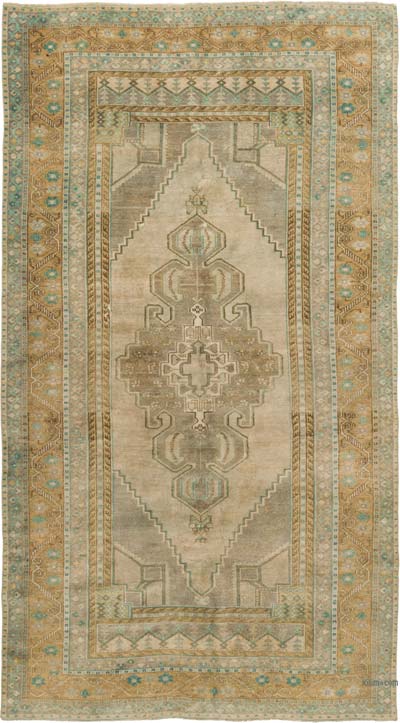 Vintage Turkish Hand-Knotted Rug - 4' 7" x 8' 4" (55" x 100")