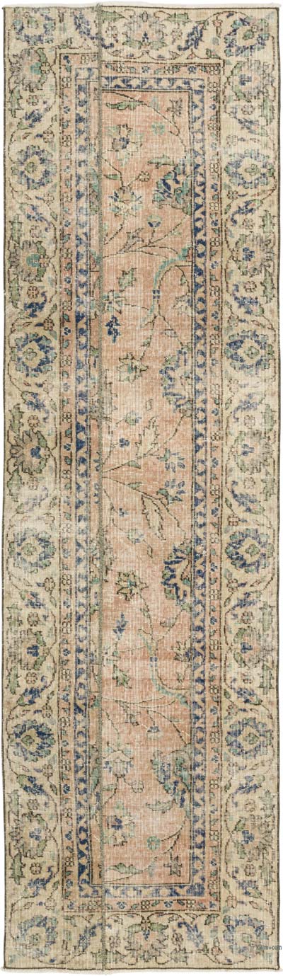 Vintage Turkish Hand-Knotted Runner - 2' 7" x 8' 11" (31" x 107")