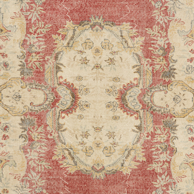Vintage Turkish Hand-Knotted Rug - 5' 11" x 9' 10" (71" x 118") - K0092756