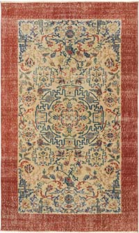 El Dokuma Vintage Halı - 135 cm x 226 cm