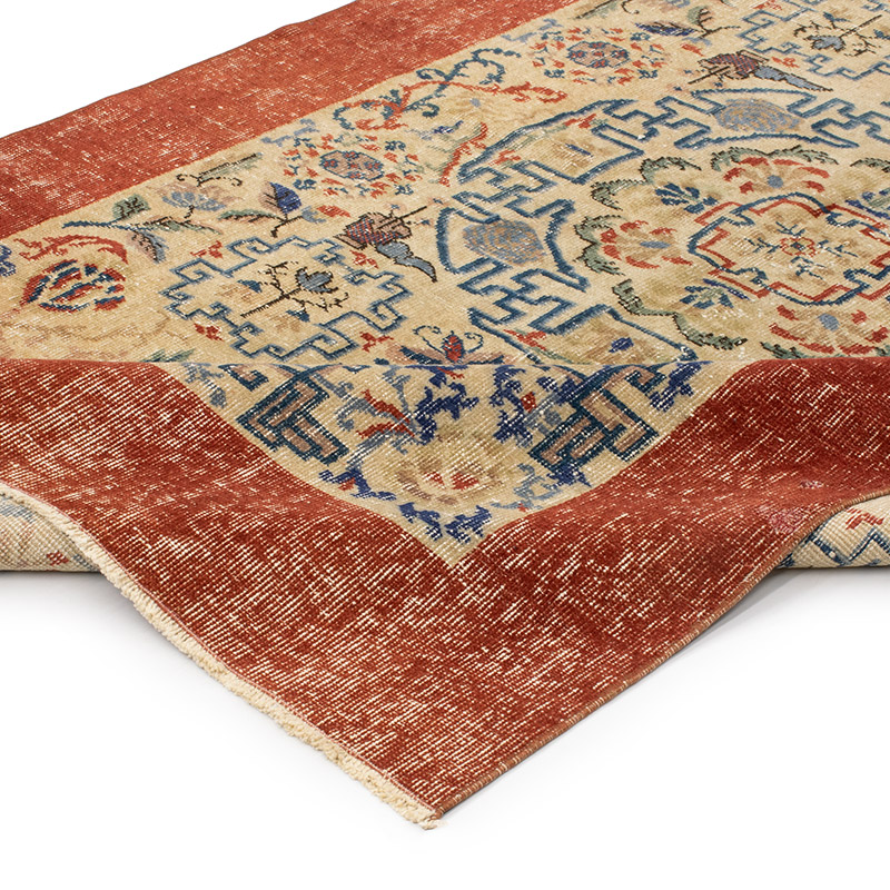 Vintage Turkish Hand-Knotted Rug - 4' 5" x 7' 5" (53" x 89") - K0092757