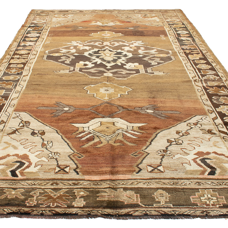 Vintage Turkish Hand-Knotted Rug - 6' 7" x 11' 10" (79" x 142") - K0092760